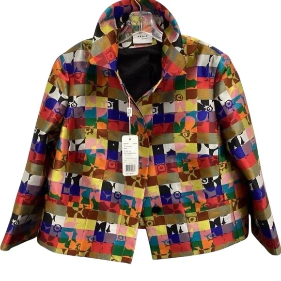 Akris multicolor geometric print blazer - Picture 4 of 11